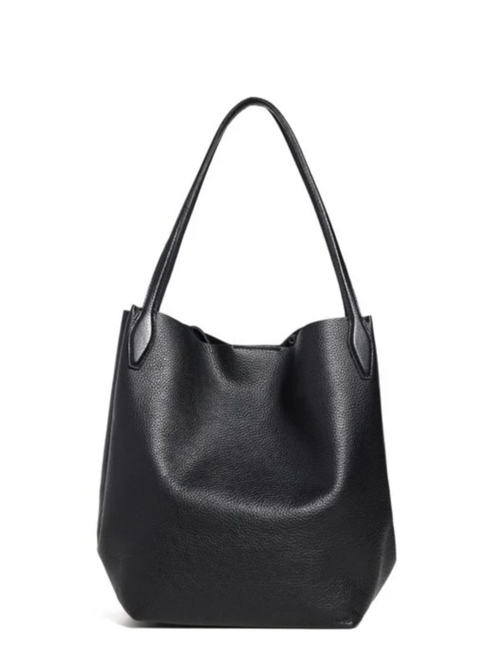 NWT Madewell Black Pebbled Leather Shopper Tote - Picture 4 of 11